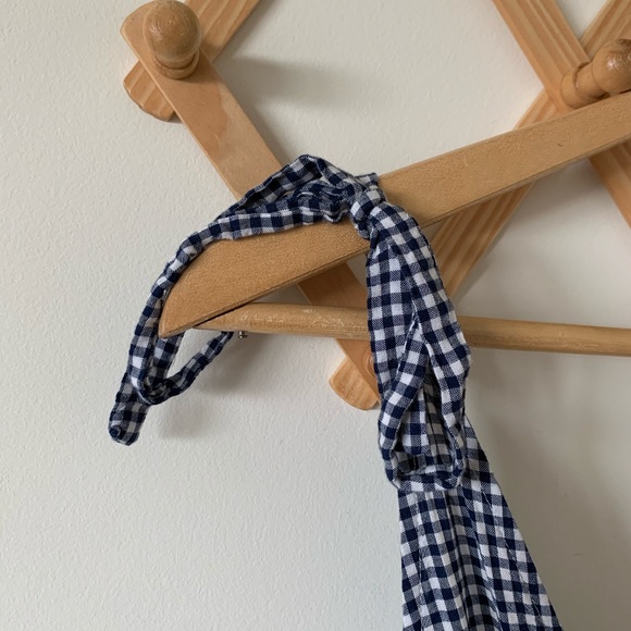 SOLD Urban Outfitters Plunging Gingham Romper - Picture 4 of 7